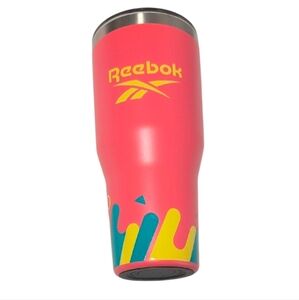 Reebok Lifestyle Stainless Steel Tumbler with Multicolor Accents NEW